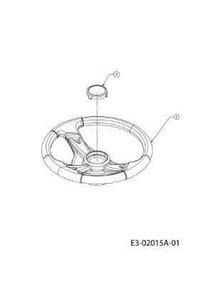 Steering wheel TORNADO 97/13 T Cat.2011 Garden tractor
