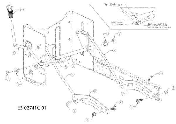 Cutting plate lifting TORNADO 108/18,5 H Cat.2011 Garden tractor