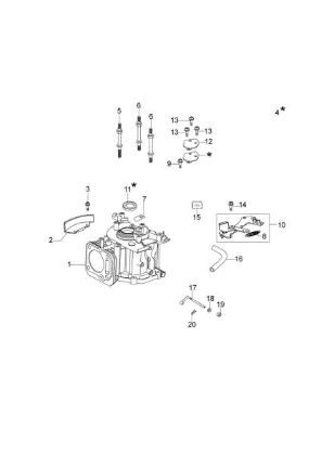 Cylinder and crankcase G 53 TK (K650) Lawnmower