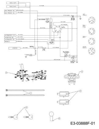Electric diagram (1/2) KROSSER 92/13 T Cat.2012 Garden tractor