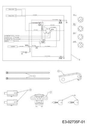 Electric diagram (1/2) TORNADO 108/15,5 T Cat.2012 Garden tractor