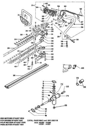 Blades assy HT 43 Hedgetrimmer