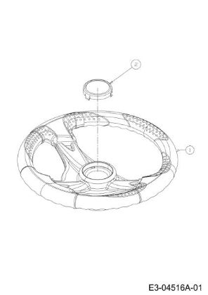 Steering wheel KROSSER 92/16 H Cat. 2012 Garden tractor