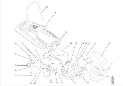 Hood (2/2) APACHE 92 EVO Cat.2012 Garden tractor