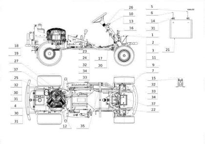 Electrical parts APACHE 92 4x4 EVO Cat.2012 Garden tractor