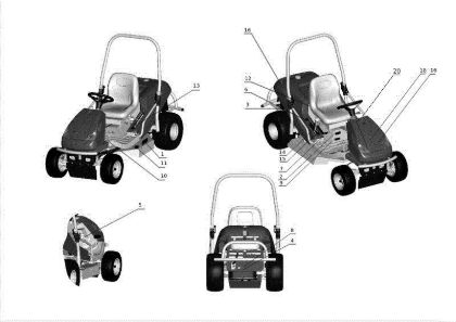 Labels APACHE 92 4x4 EVO Cat.2012 Garden tractor