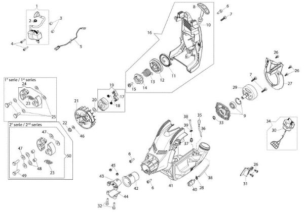 Starter assy and fuel tank BC 220 S (EURO 2) Brushcutter