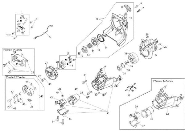 Starter assy and clutch BC 240 T (EURO 2) Brushcutter
