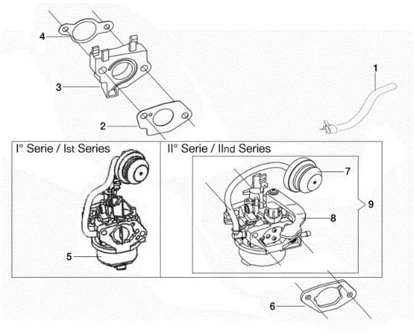 Carburetor ARTIK 62 ELD Snow blower