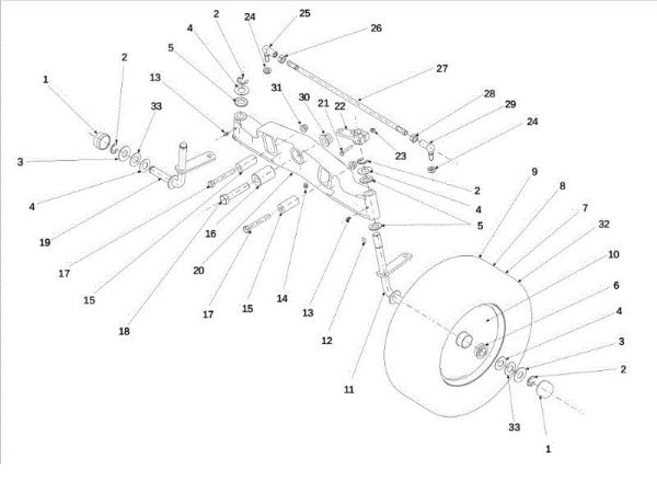 Front axle OM 106S/15,5H Cat.2013 Garden tractor