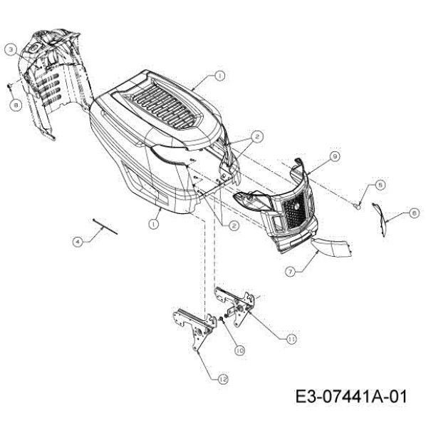 Body TORNADO 108/18,5 H Cat.2013 Garden tractor