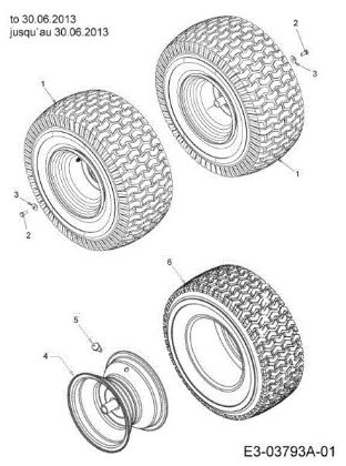 Rear wheels TORNADO 108/18,5 H Cat.2013 Garden tractor
