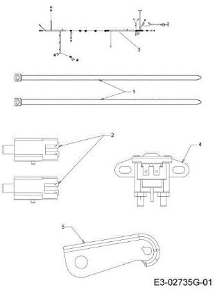 Electric diagram (1/2) TORNADO 95/11,5 T Cat.2013 Garden tractor