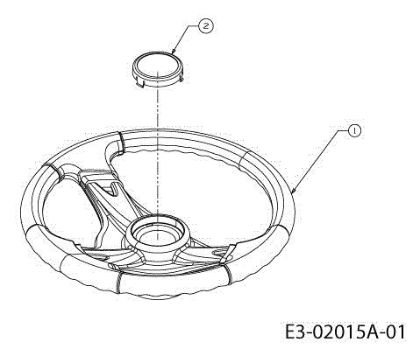 Steering wheel TORNADO 95/11,5 T Cat.2013 Garden tractor