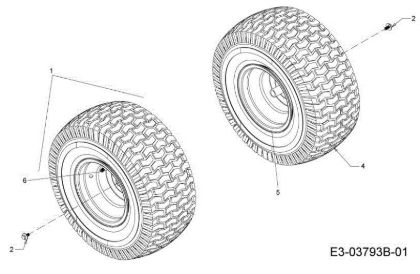 Rear wheels TORNADO 97/13 T Cat.2013 Garden tractor