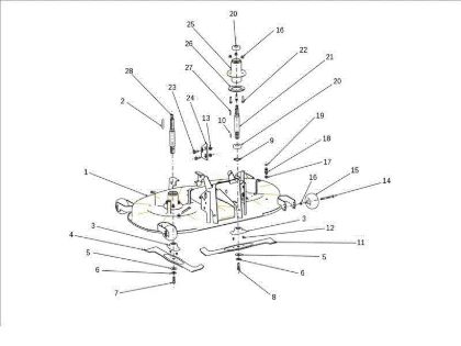 Mowing deck (1/2) OM 106S/16H Cat.2013 Garden tractor