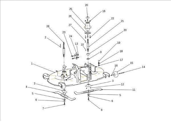 Mowing deck (1/3) OM 106S/17,5H Cat.2013 Garden tractor