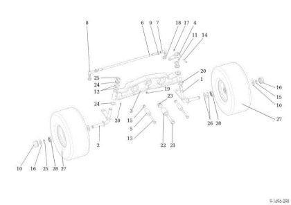 Front axle OM 92S/13H Cat.2013 Garden tractor
