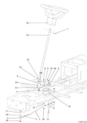 Steering arm OM 92S/16H Cat.2013 Garden tractor