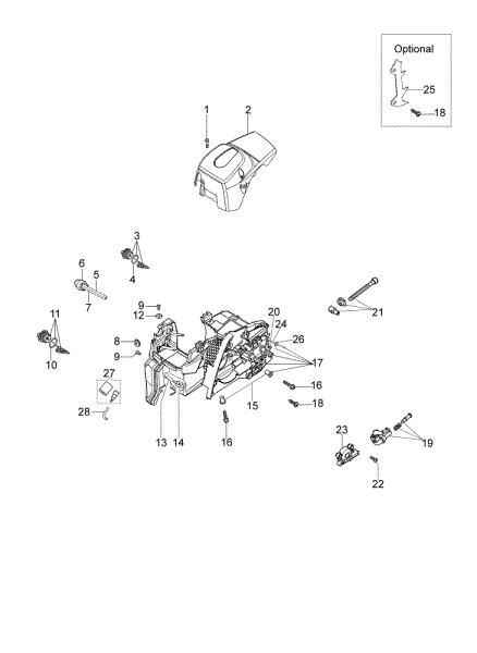 Crankcase GS 350 C (Euro 2) Chainsaw