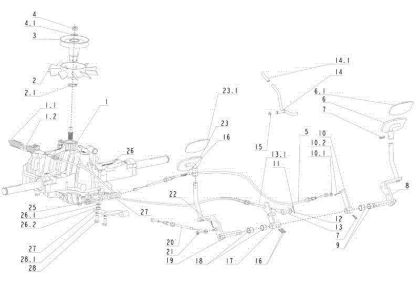 Transmission (1/2) APACHE 92 EVO Cat.2014 Garden tractor