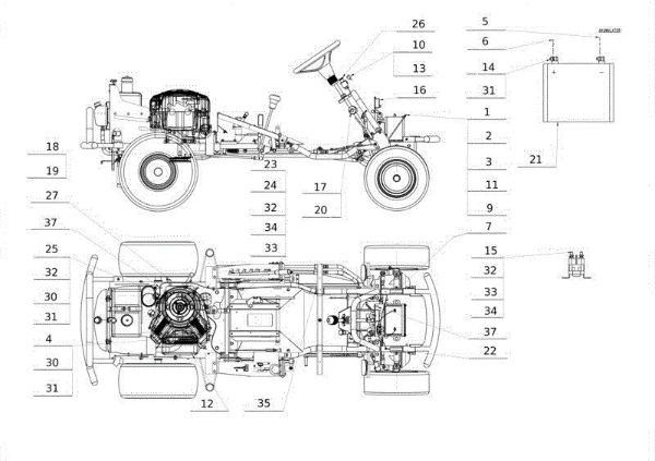 Electrical parts APACHE 92 4x4 EVO Cat.2014 Garden tractor