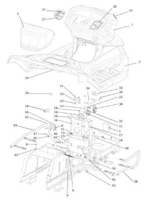 Dashboard OM 92S/13H Cat.2014 Garden tractor