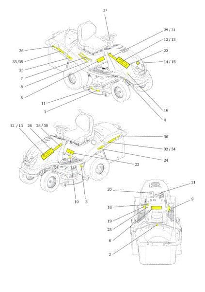 Labels OM 106S/24H 4X4 France Cat.2014 Garden tractor