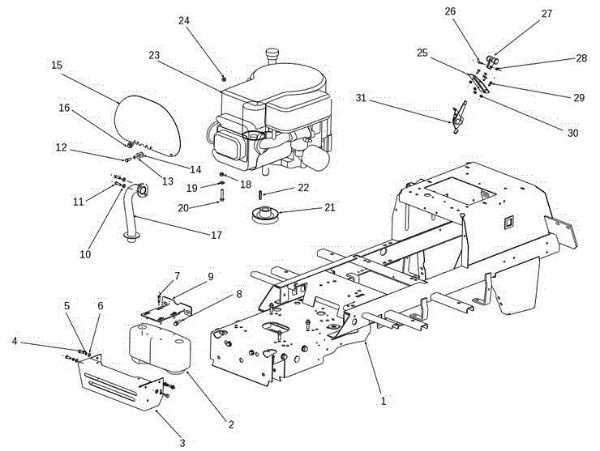 Engine OM 106S/15,5H Cat.2014 Garden tractor