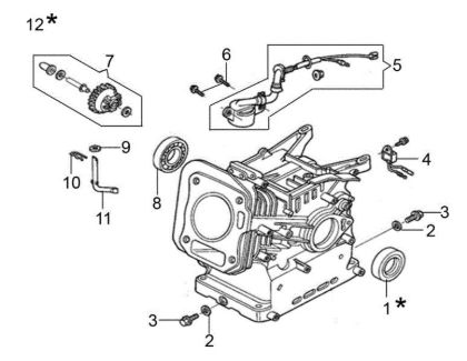 Cylinder and crankcase PWX 200 C High-pressure washer
