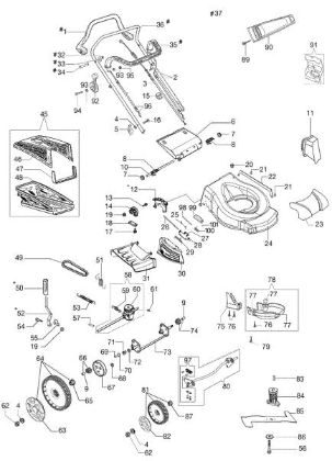 Complete illustrated parts list GV 53 TBX ALLROAD PLUS 4 Lawnmower