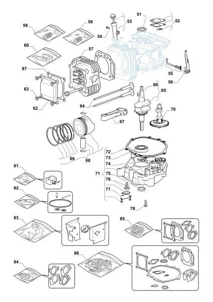 Motor assy OM 98L/14,5 K H Cat. 2015 Garden tractor