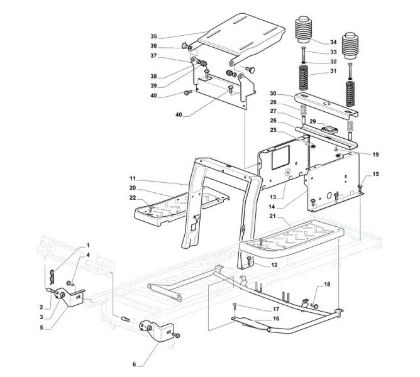 Frame OM 98L/14,5 K H Cat. 2015 Garden tractor