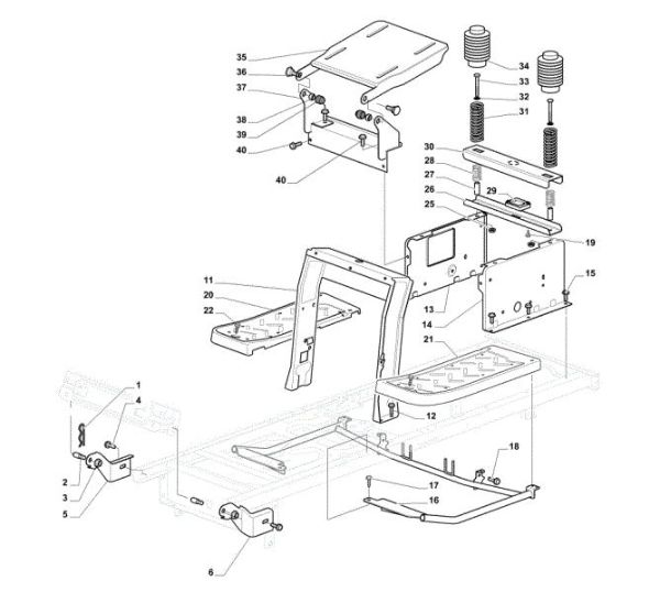 Frame OM 98L/14,5 K H Cat. 2015 Garden tractor