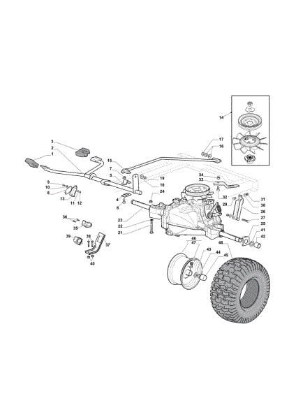 Transmission OM 98L/14,5 K H Cat. 2015 Garden tractor