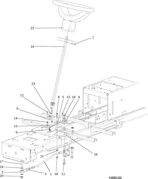 Steering arm OM 92/13H Cat. 2015 Garden tractor