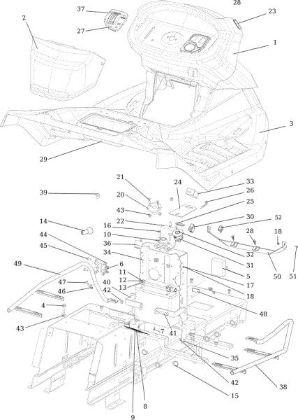 Dashboard OM 107 L/24 KH (K2400AVD V-Twin) Cat. 2015 Garden tractor