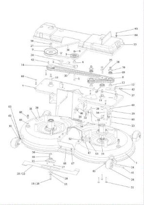 Cutting plate (1) OM 124/24 KH (K2400AVD V-Twin) Cat. 2015 Garden tractor