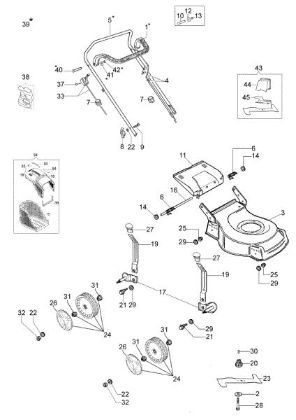 Complete illustrated parts list G 53 PBX COMFORT PLUS Lawnmower