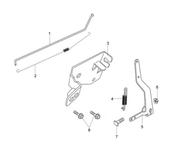 Control lever G 44 PK COMFORT (K600 - AUTOCHOKE) Lawnmower