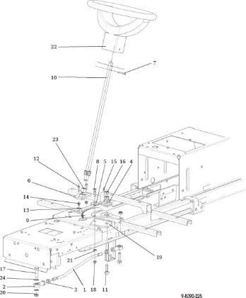 Steering arm OM 92/13H Cat. 2016 Garden tractor
