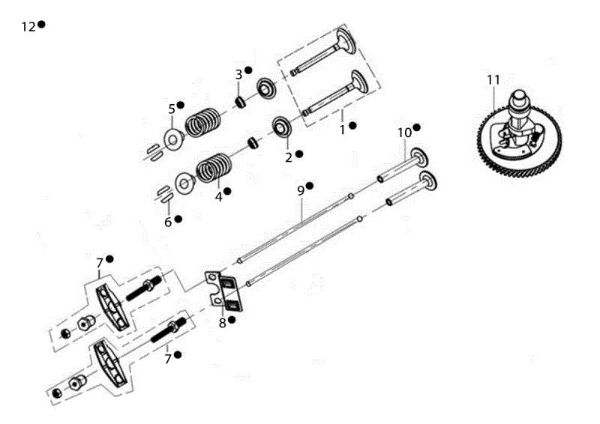 Valves OM 106/16 KH (K1600AVD) Cat. 2016 Garden tractor