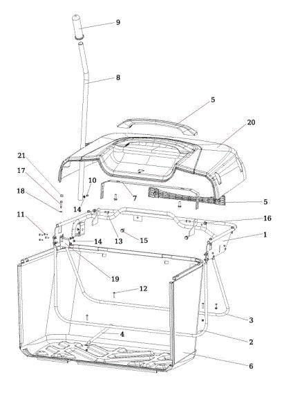 Grass collector OM 106/18 H Cat. 2016 Garden tractor