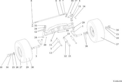Front axle OM 107 L/17,5 H Cat. 2016 Garden tractor