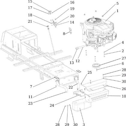 Engine OM 107 L/24 KH (K2400AVD V-Twin) Cat. 2016 Garden tractor