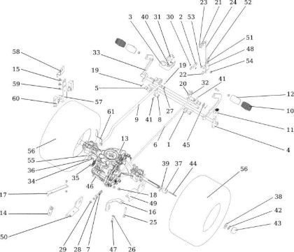Transmission OM 107 L/24 KH (K2400AVD V-Twin) Cat. 2016 Garden tractor