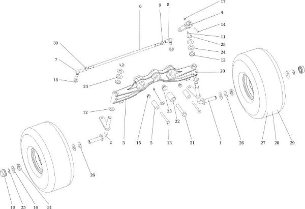 Front axle OM 124/22 H Cat. 2016 Garden tractor