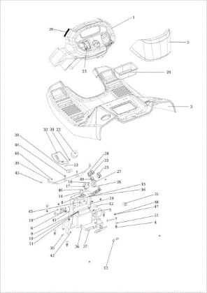 Dashboard OM 124/24 KH (K2400AVD V-Twin) Cat. 2016 Garden tractor