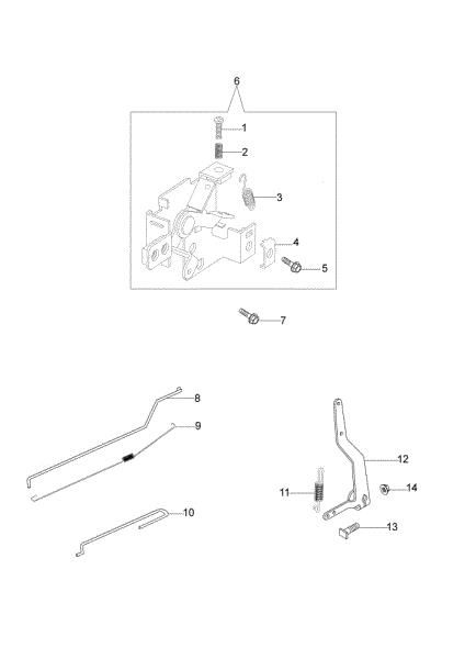 Control lever GV 48 TK ALLROAD PLUS 4 (K650) Lawnmower