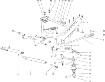 Cutting plate lifting APACHE 92 EVO (K2400AVD V-Twin) Cat.2016 Garden tractor